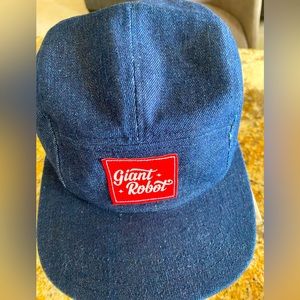GIANT ROBOT logo Jean 5 panel SnapBack hat brand new